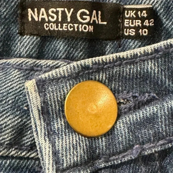 NASTY GAL NWT DUAL COLOR JEANS SIZE 10 - Picture 5 of 7